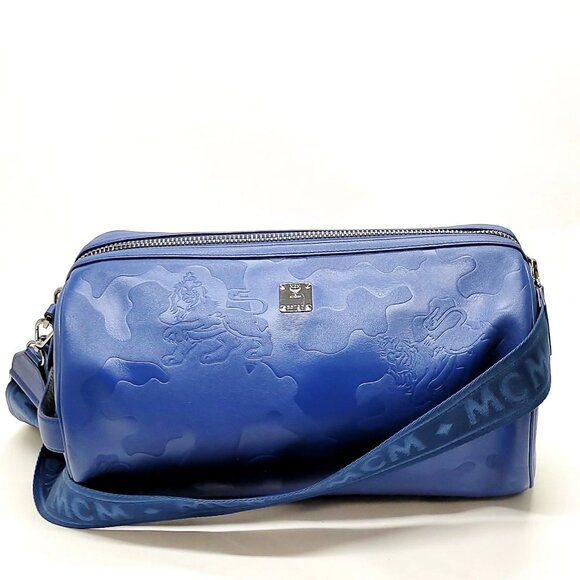 MCM Crossbody bag Navy Blue Leather 499-041925